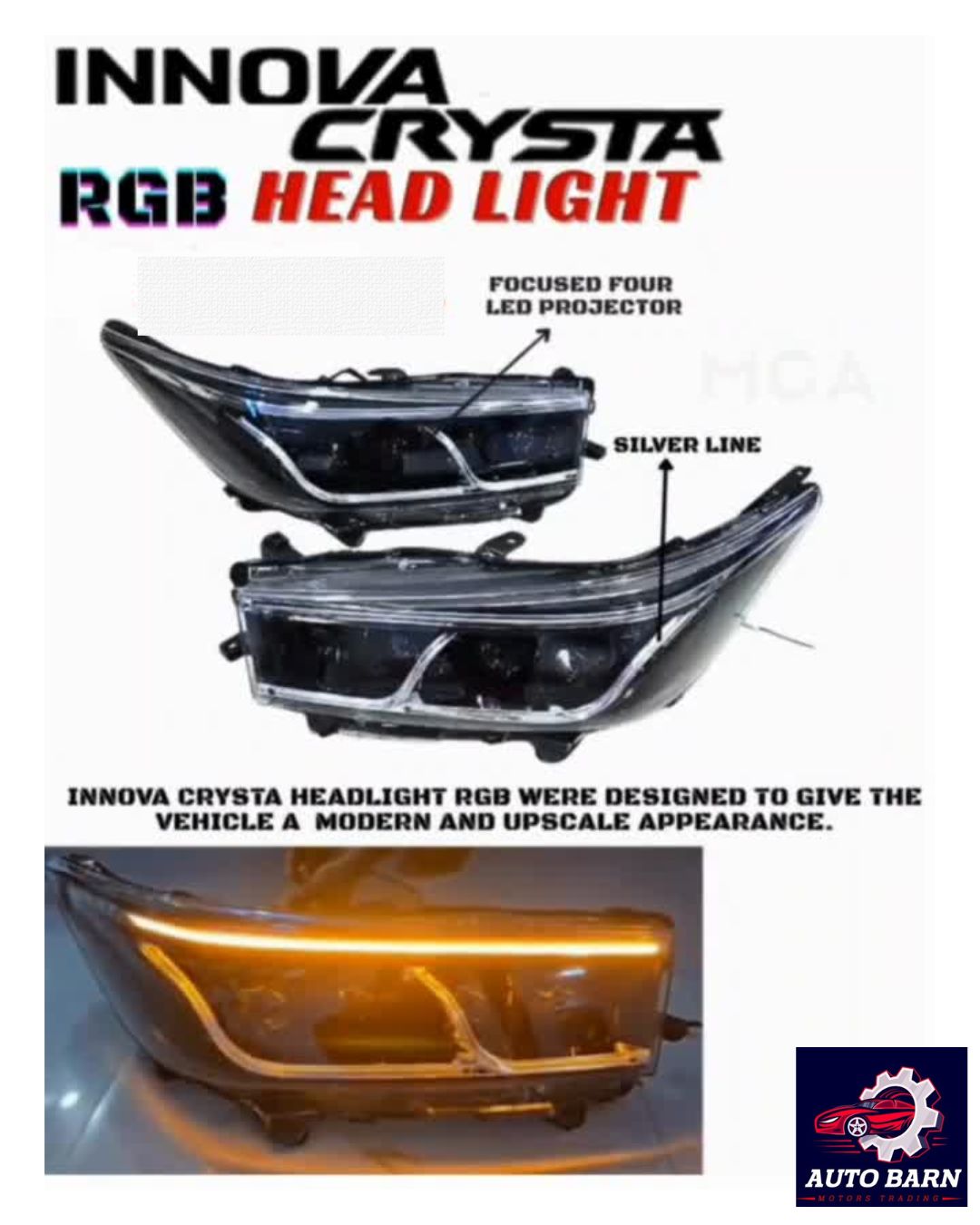 Innova Crysta RGB Headlight