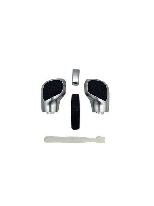 DSG Gear Knob — Leather Sides & Aluminium Body (Red Insert)